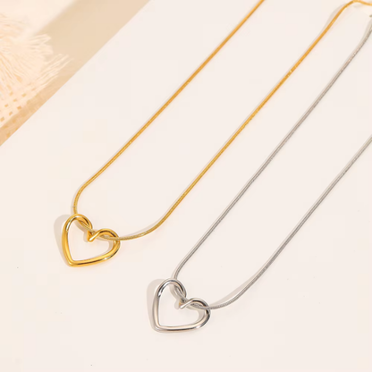 Dainty Knot Heart Necklace