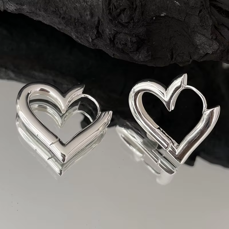 Heart Hoop Earrings