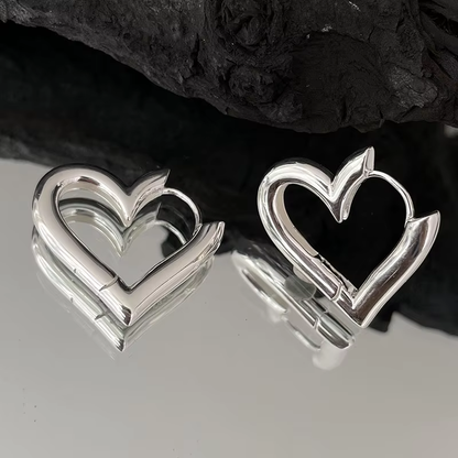 Heart Hoop Earrings