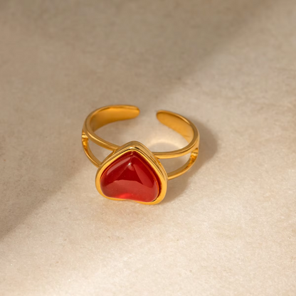 Carnelian Stone Heart Collection