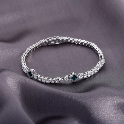 Moissanite Clover Tennis Bracelet