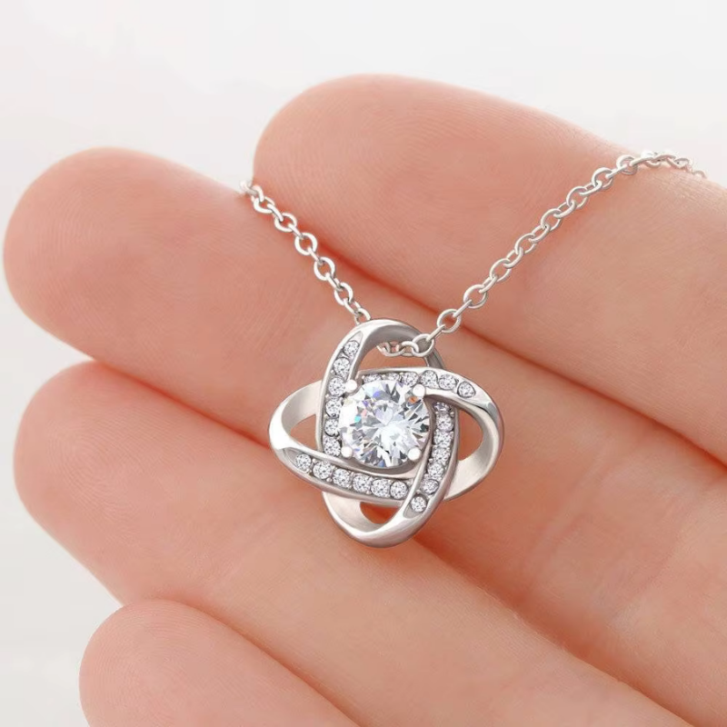 To My Daughter - A Love Knot Necklace
