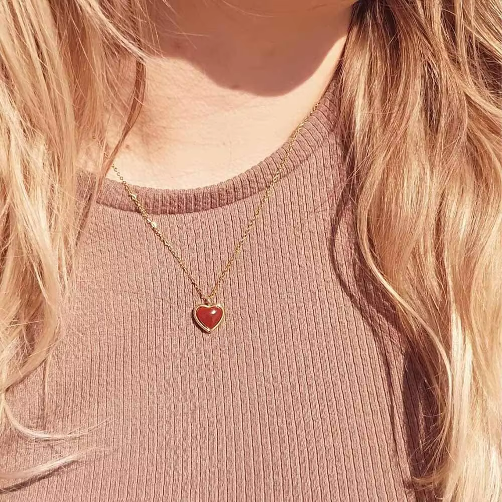 Carnelian Stone Heart Collection