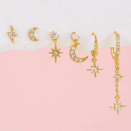 MOONLIT™ Star & Moon Earring Set