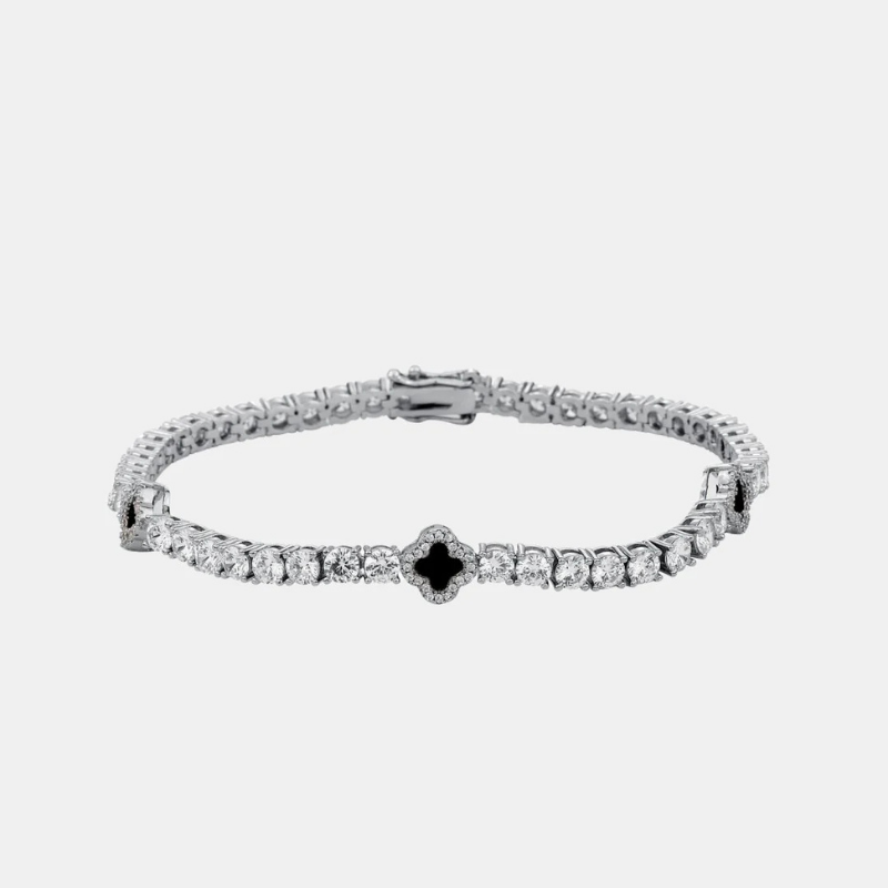 Moissanite Clover Tennis Bracelet