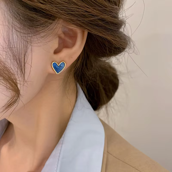 Heart Shaped Stud Earrings