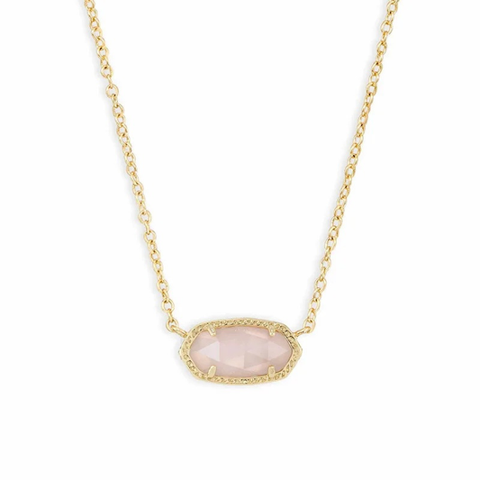 Dainty Rose Quartz Pendant Necklace