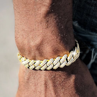 BRILLA™ Iced Out Cuban Link Bracelet