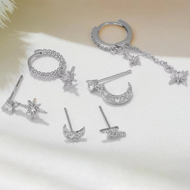 MOONLIT™ Star & Moon Earring Set