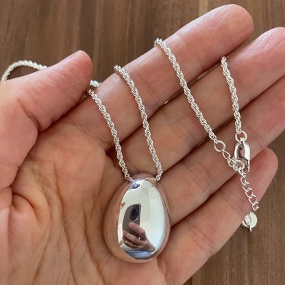 Eternity Pebble Pendant Necklace