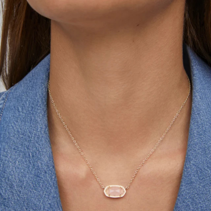 Dainty Rose Quartz Pendant Necklace