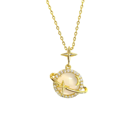 Dainty Saturn Necklace