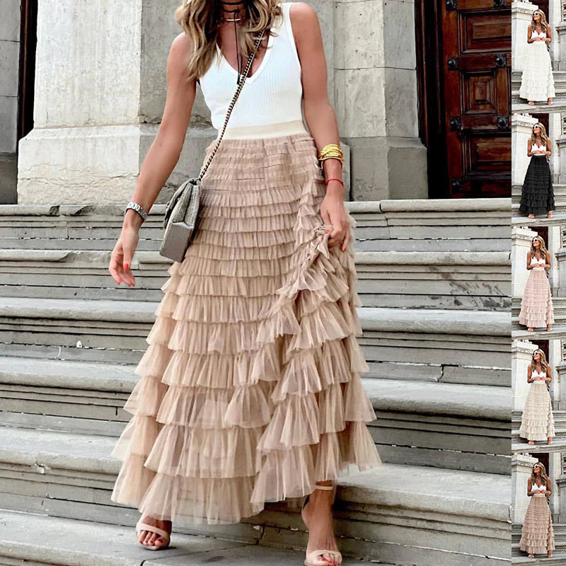 High-Waisted Tulle Skirt