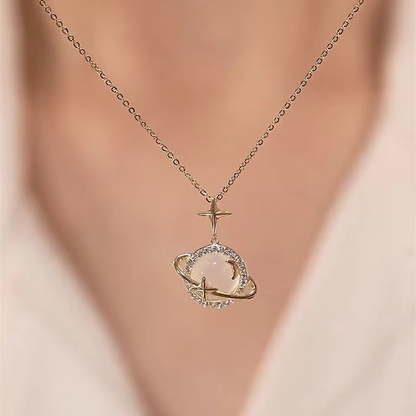 Dainty Saturn Necklace