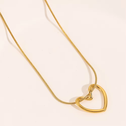 Dainty Knot Heart Necklace