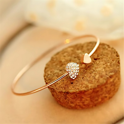 Double Heart Bangle