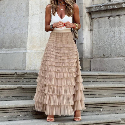High-Waisted Tulle Skirt