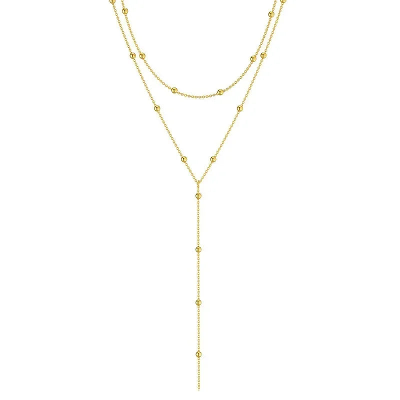 Adjustable Layered Drop Necklace