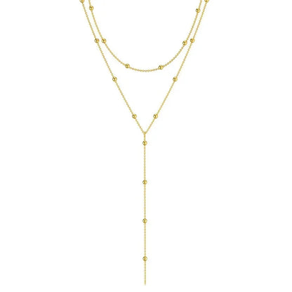 Adjustable Layered Drop Necklace